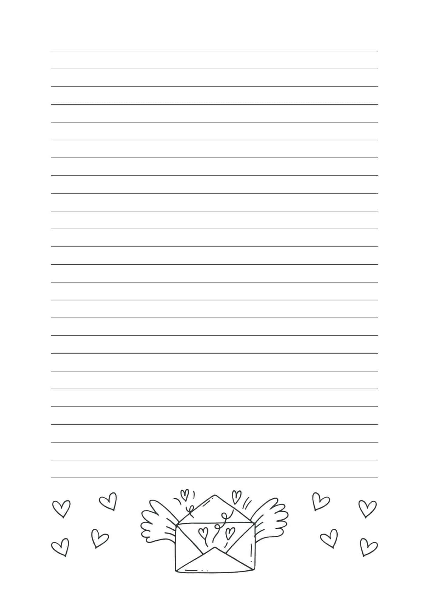 Cute Lined Paper Printable (13 Free Designs) | The Pink Craft Box
