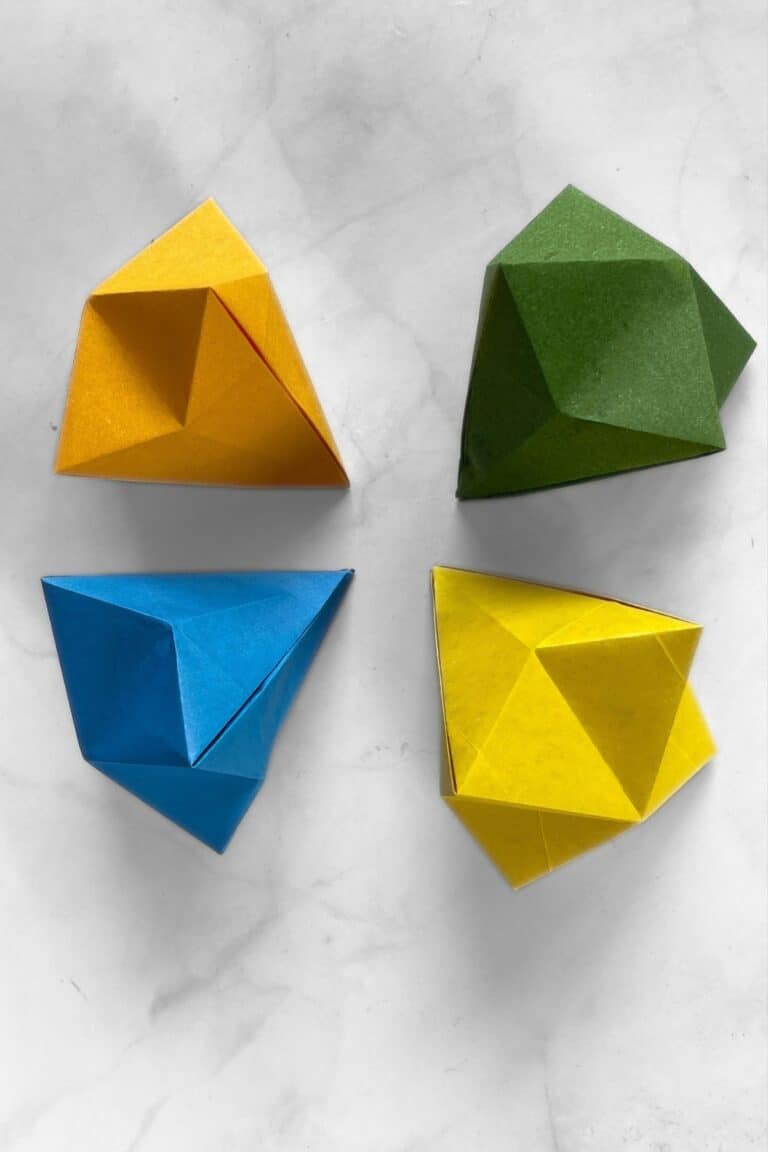 How to Make Origami Diamond (Easy Tutorial) | The Pink Craft Box
