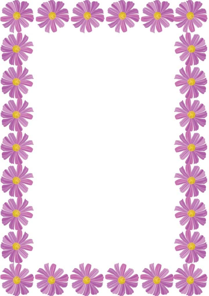 Printable floral borders free templates the pink craft box