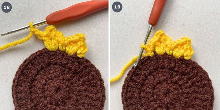 Sunflower Coasters Crochet Pattern | The Pink Craft Box