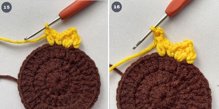 Sunflower Coasters Crochet Pattern | The Pink Craft Box