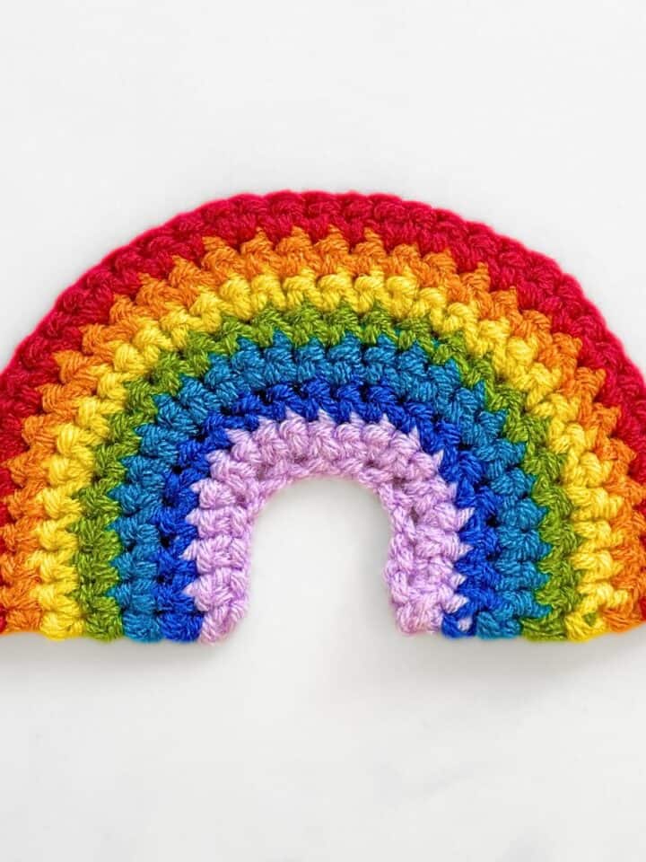 Crochet rainbow pattern.