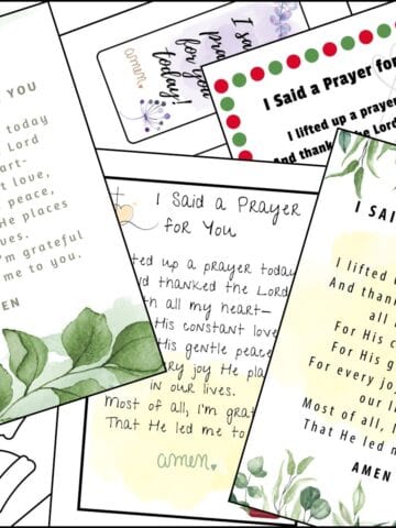 I said a prayer for you today printable templates overlapping on one another.
