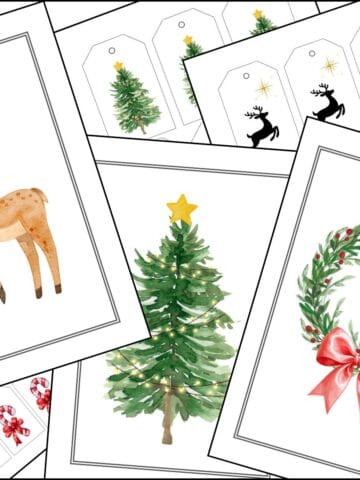 A stack of printable Christmas signs.