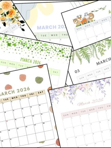 March 2026 calendars overlapping on one another.