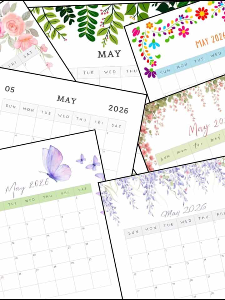 May 2026 calendars overlapping on one another.