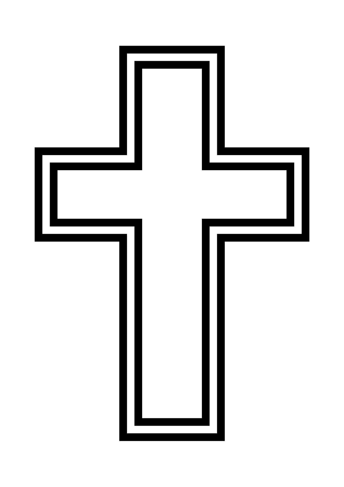 Double border cross template full page.