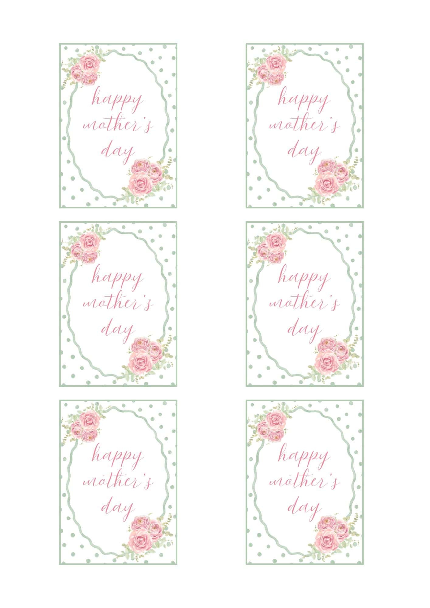 Mother's day gift tags in polka dots design.