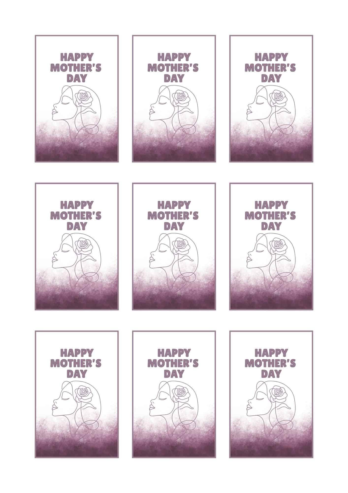 Mother's day gift tags in abstract design.
