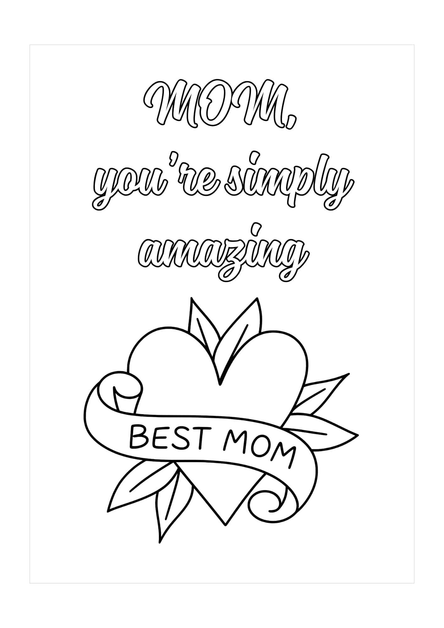 A heart image with the title Best Mom on it.