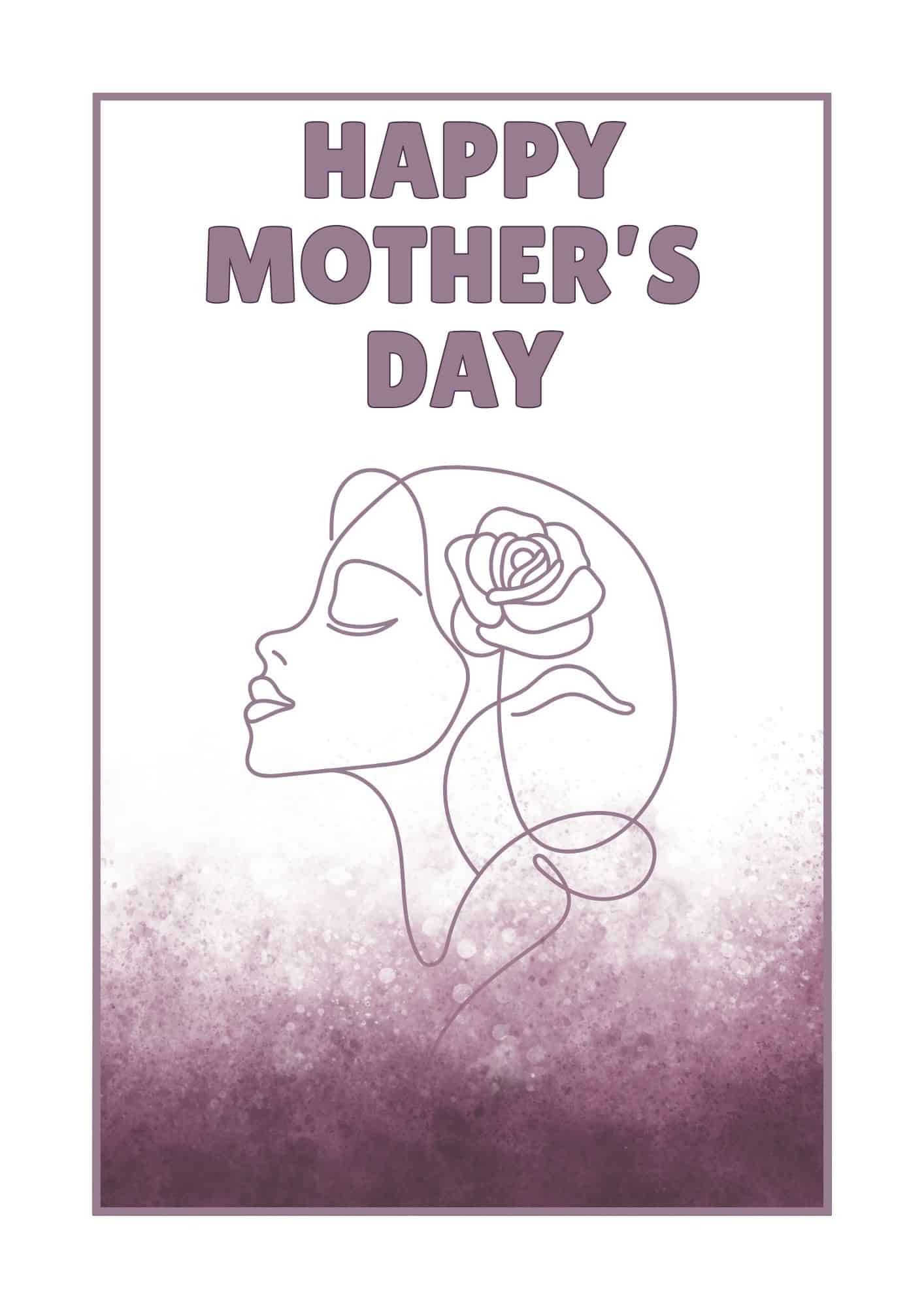 Printable mother's day sign in purple.
