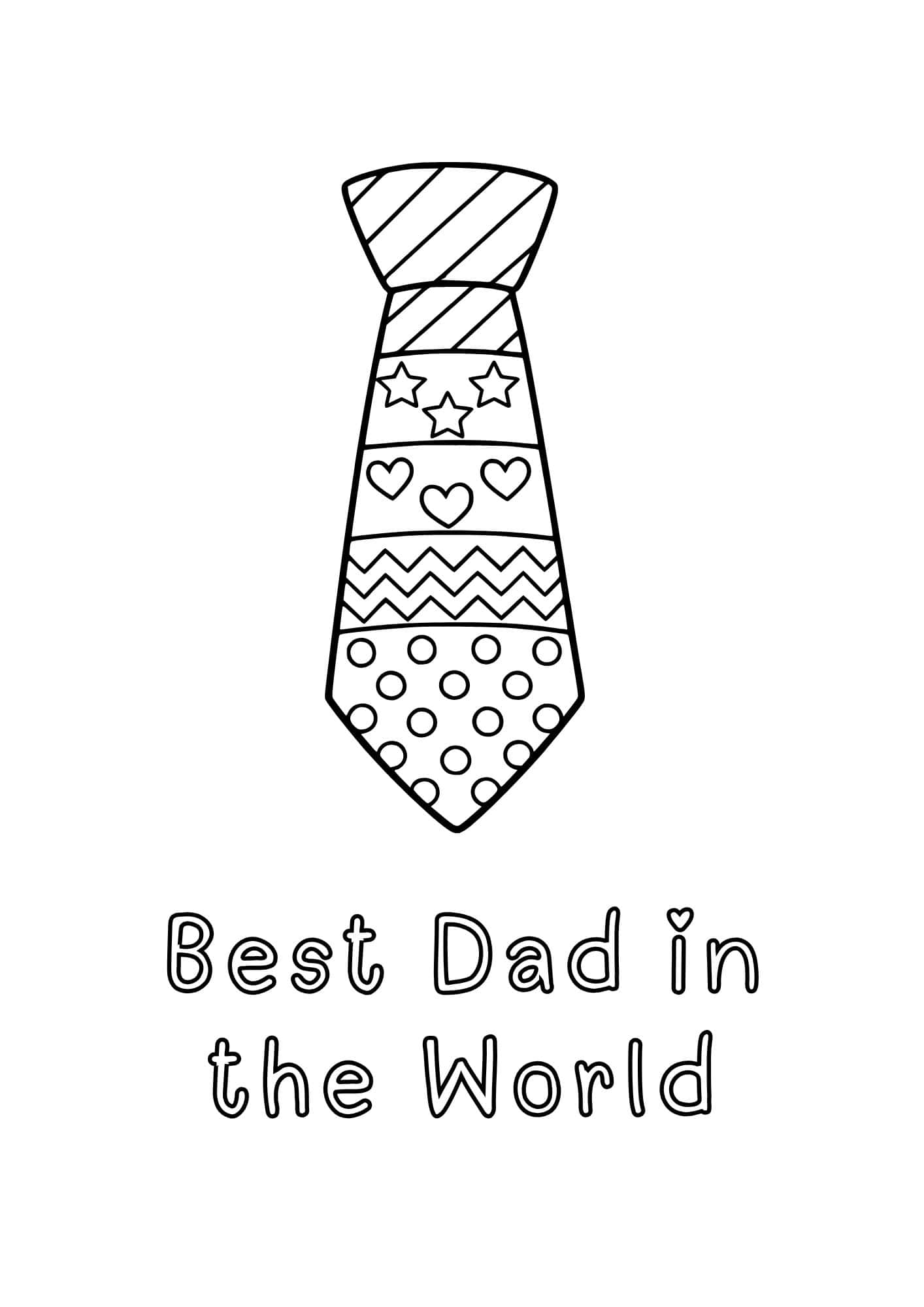 Neck tie coloring page.