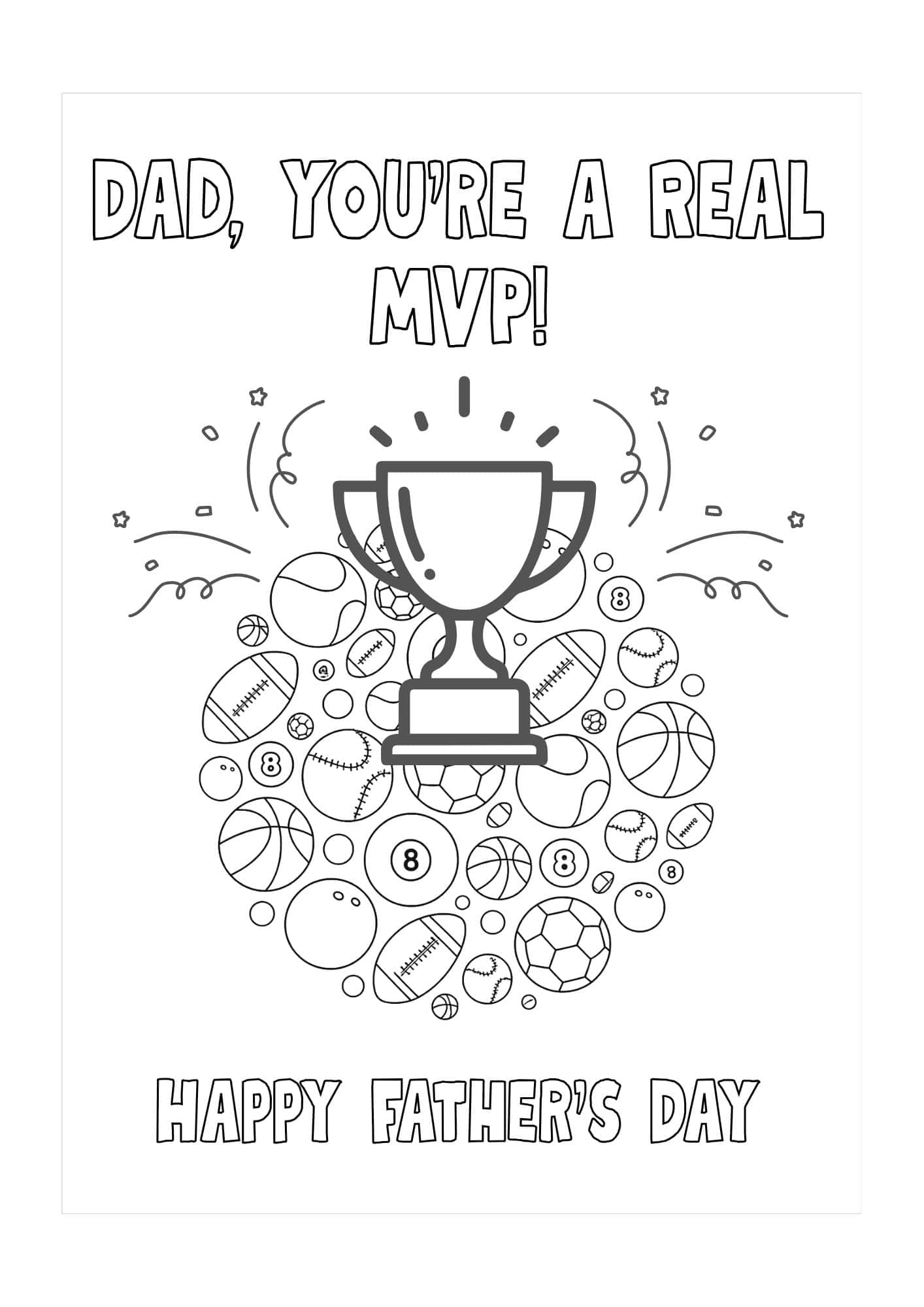 MVP themed father's day card.