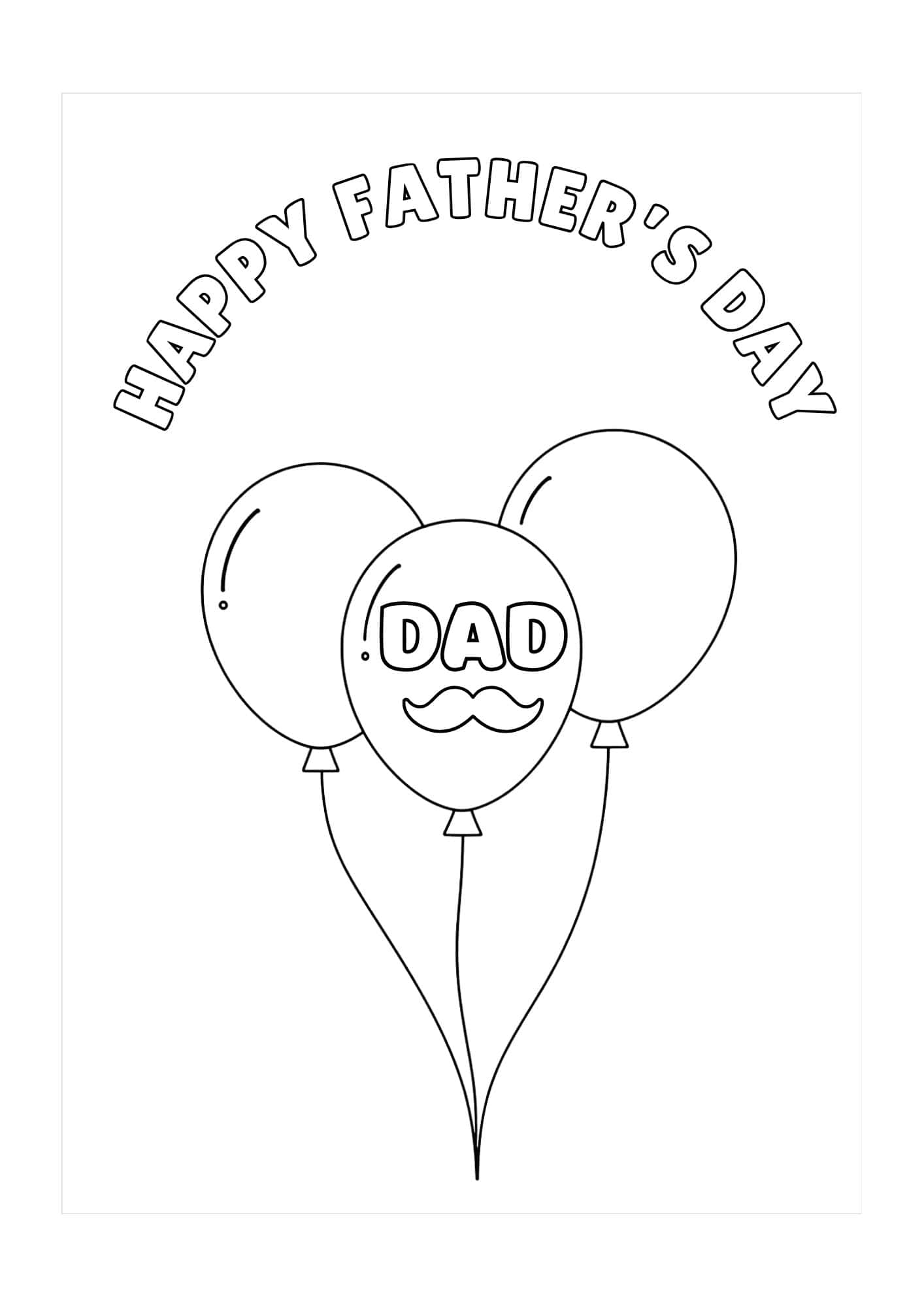 Balloon themed Father's Day card.