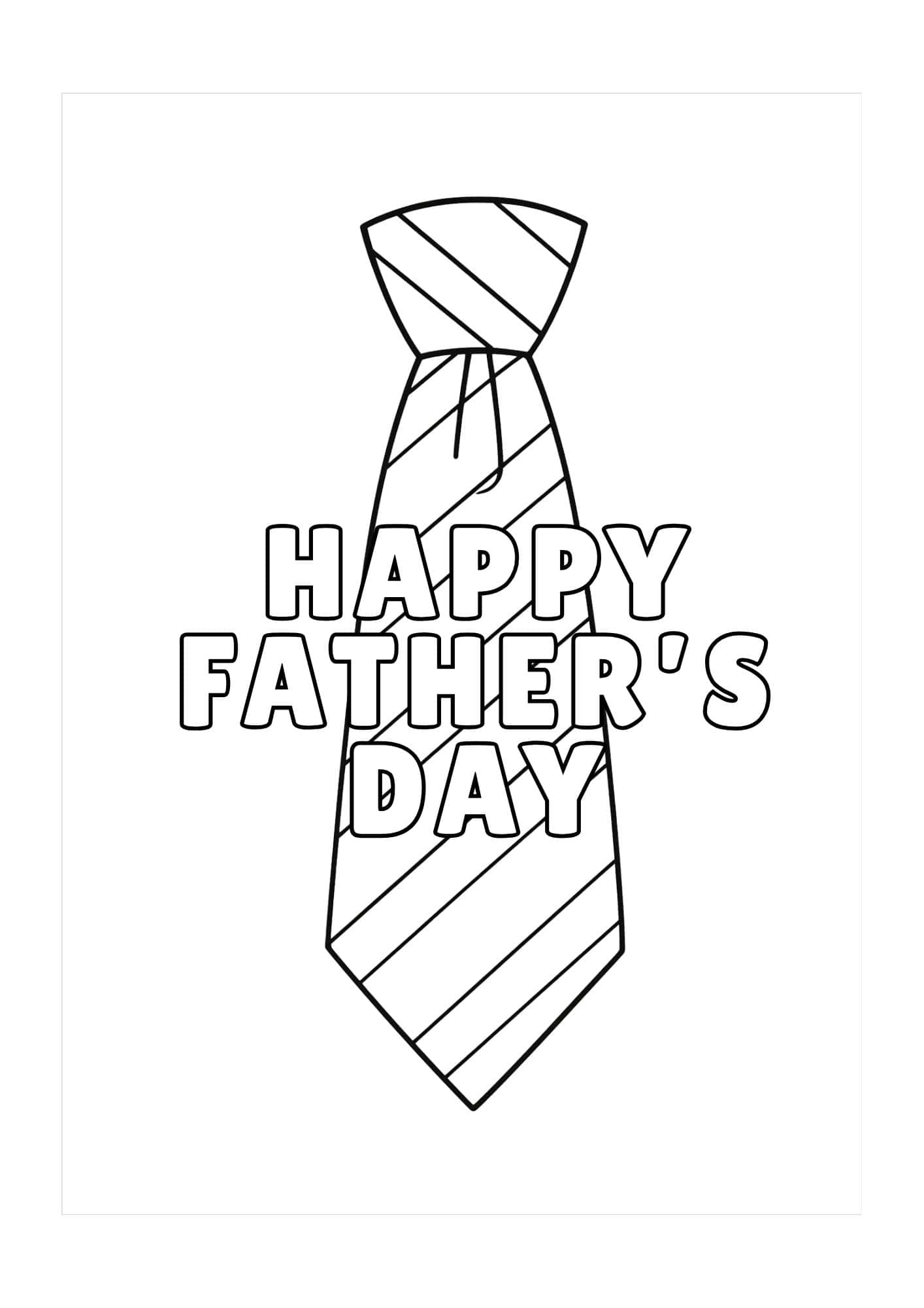 Happy Father's Day card with a necktie design.