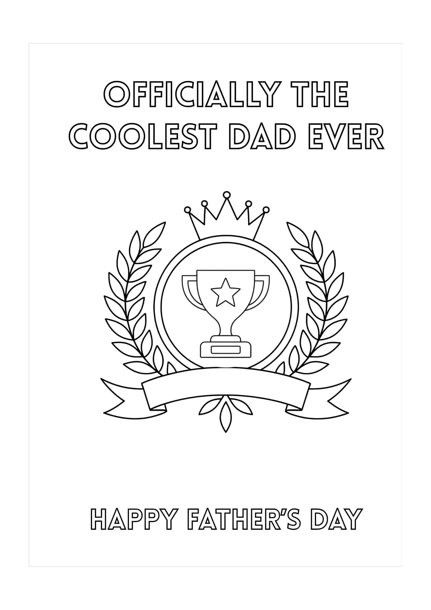 Officially the coolest dad ever Father's Day card.