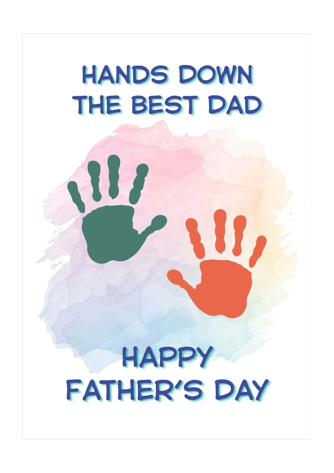 Hand paint father's day card.