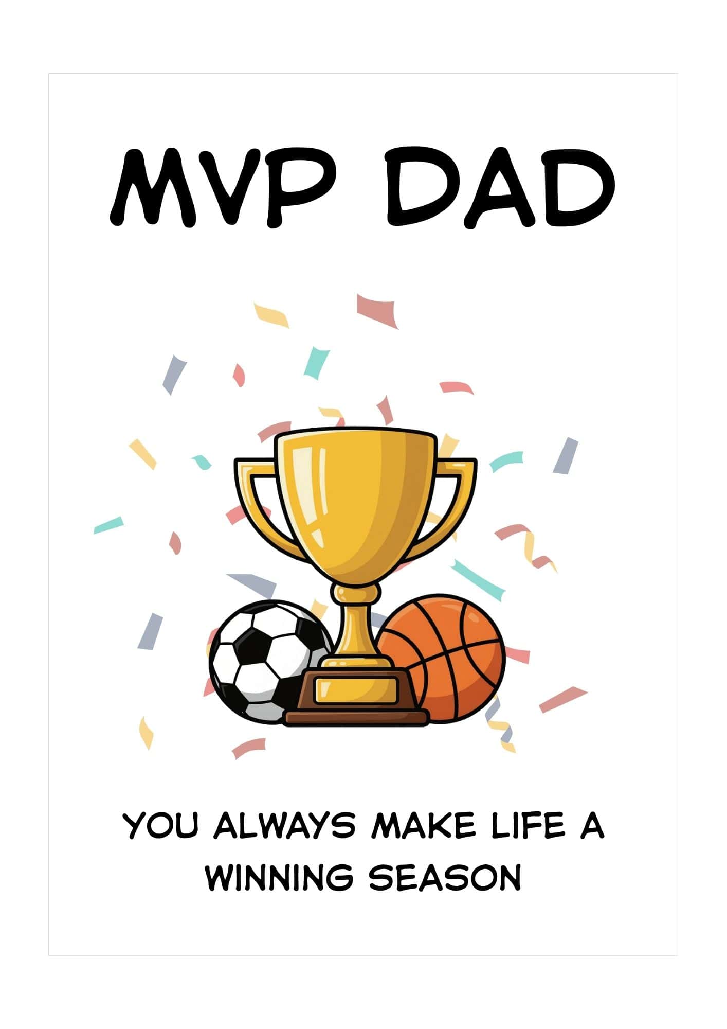 MVP dad Father's day card.