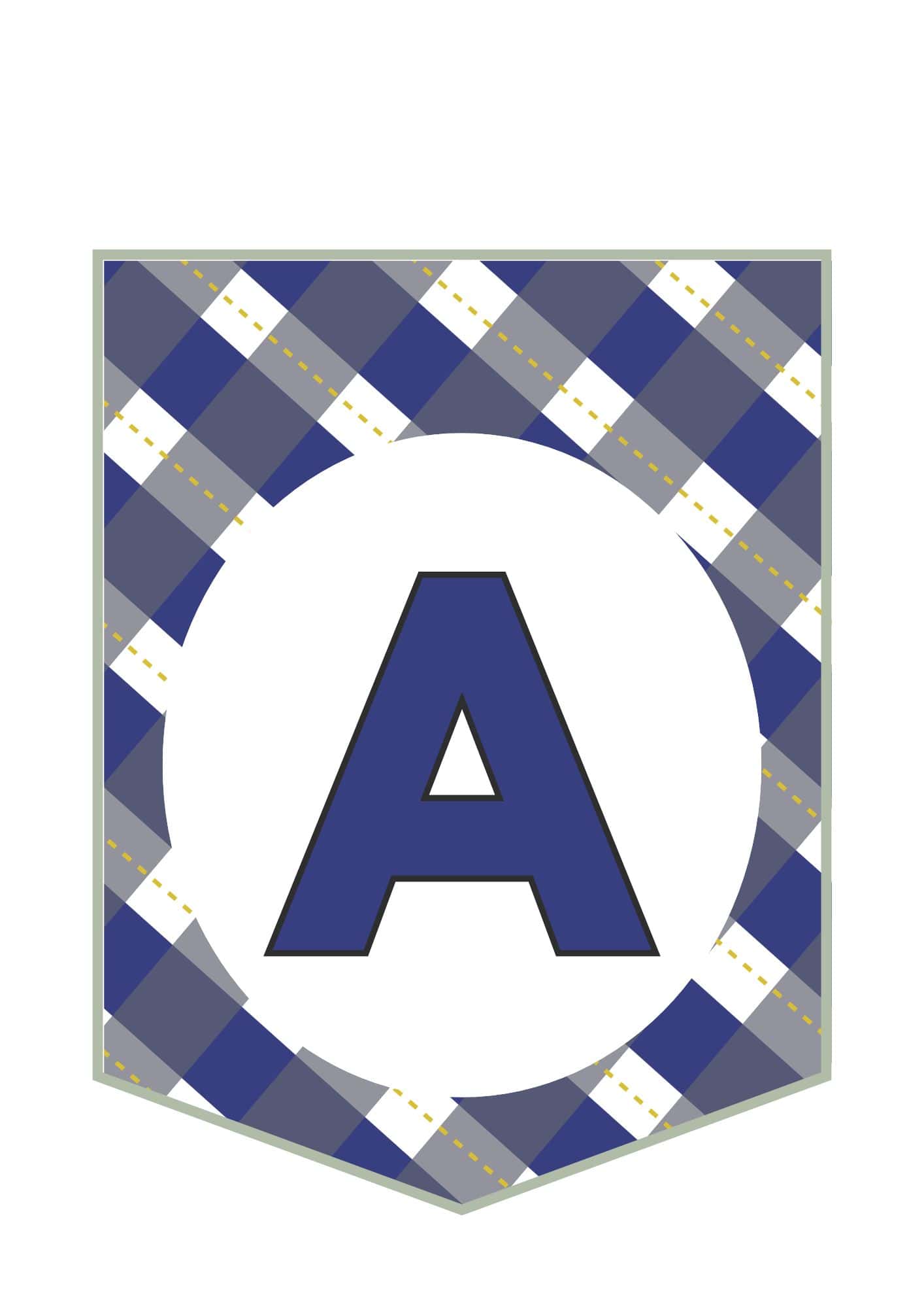 Letter A banner printable.