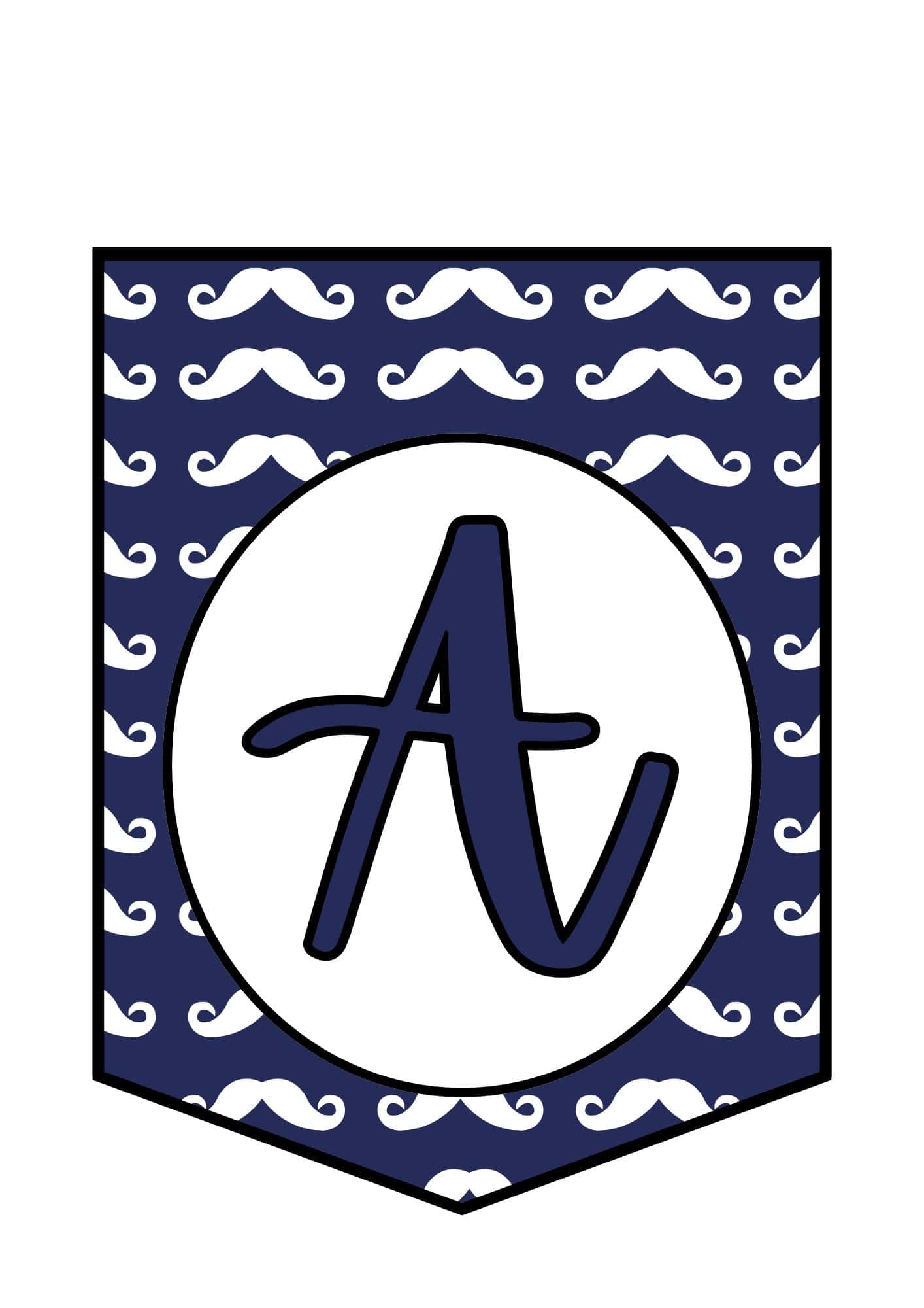 Letter A banner printable.