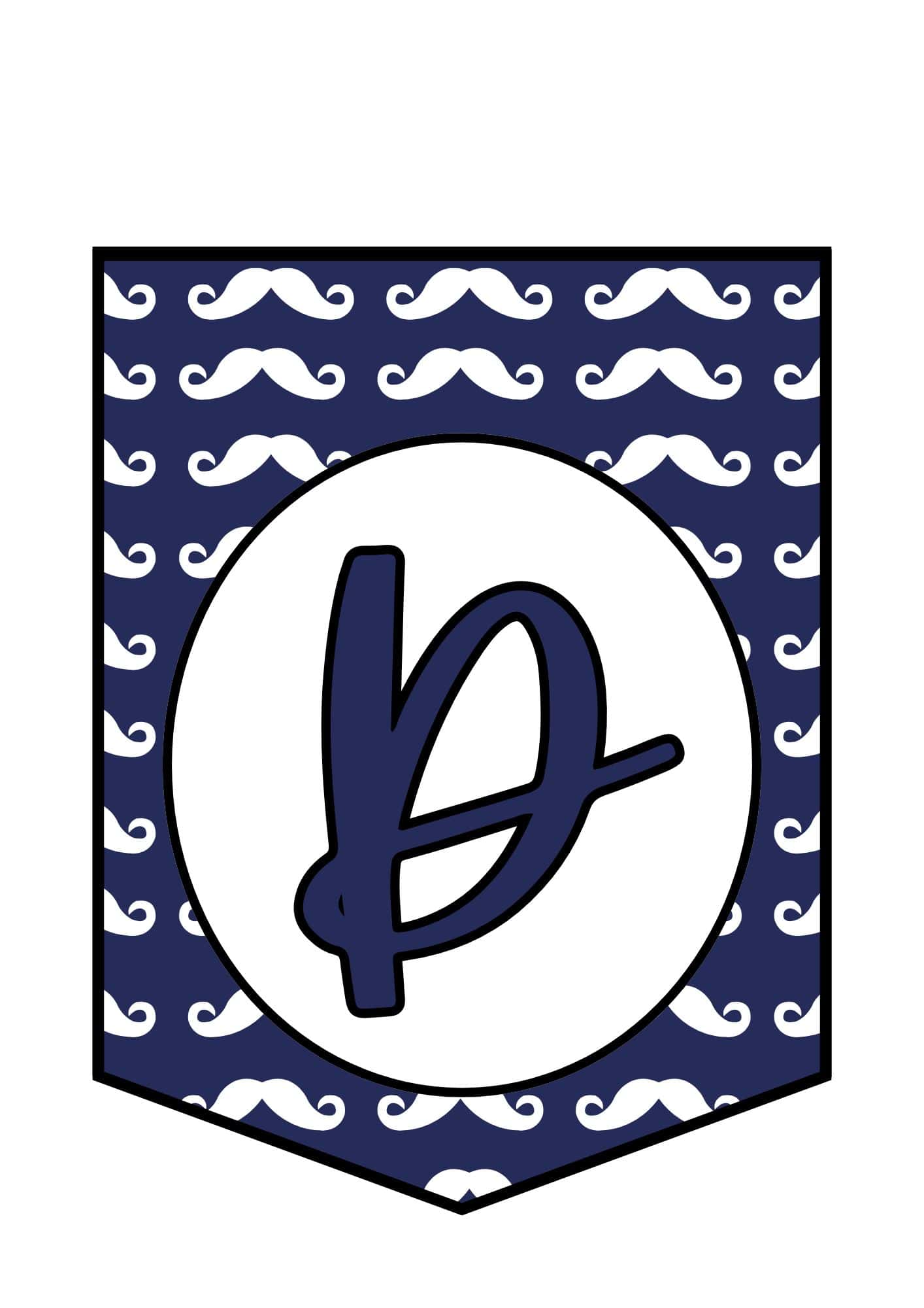 Letter D banner printable.