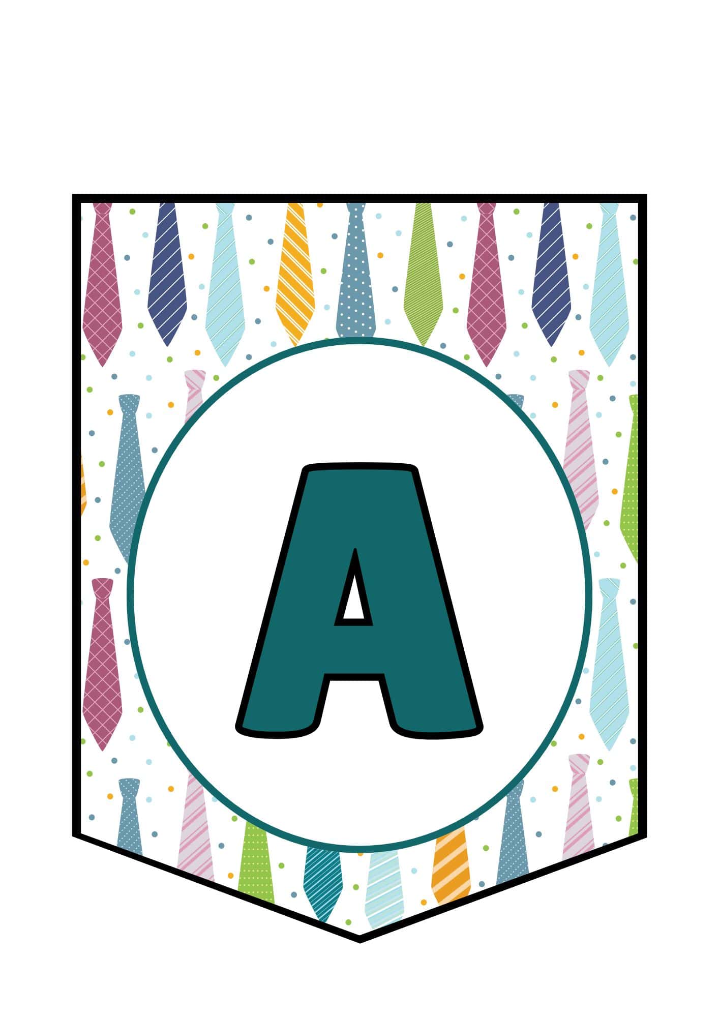 Letter A banner printable.