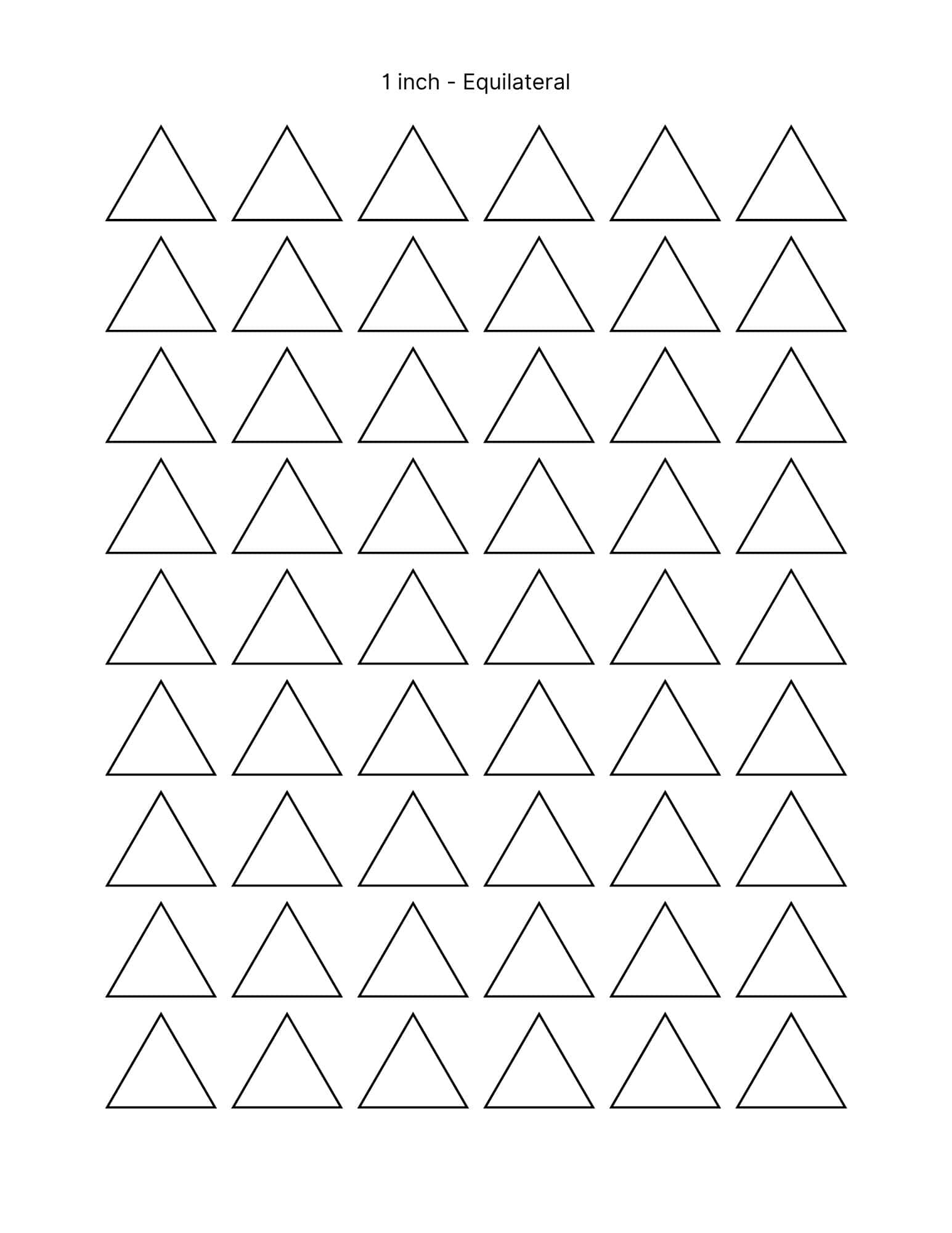 1 inch triangle template.