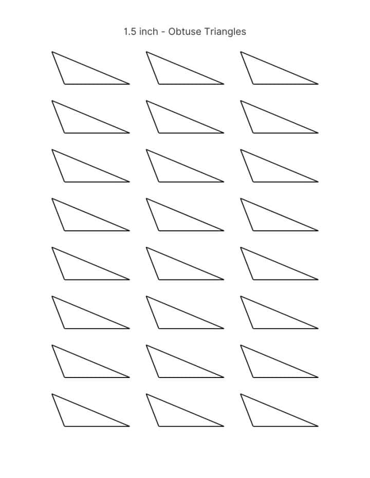 1.5 inch obtuse printable triangle templates.