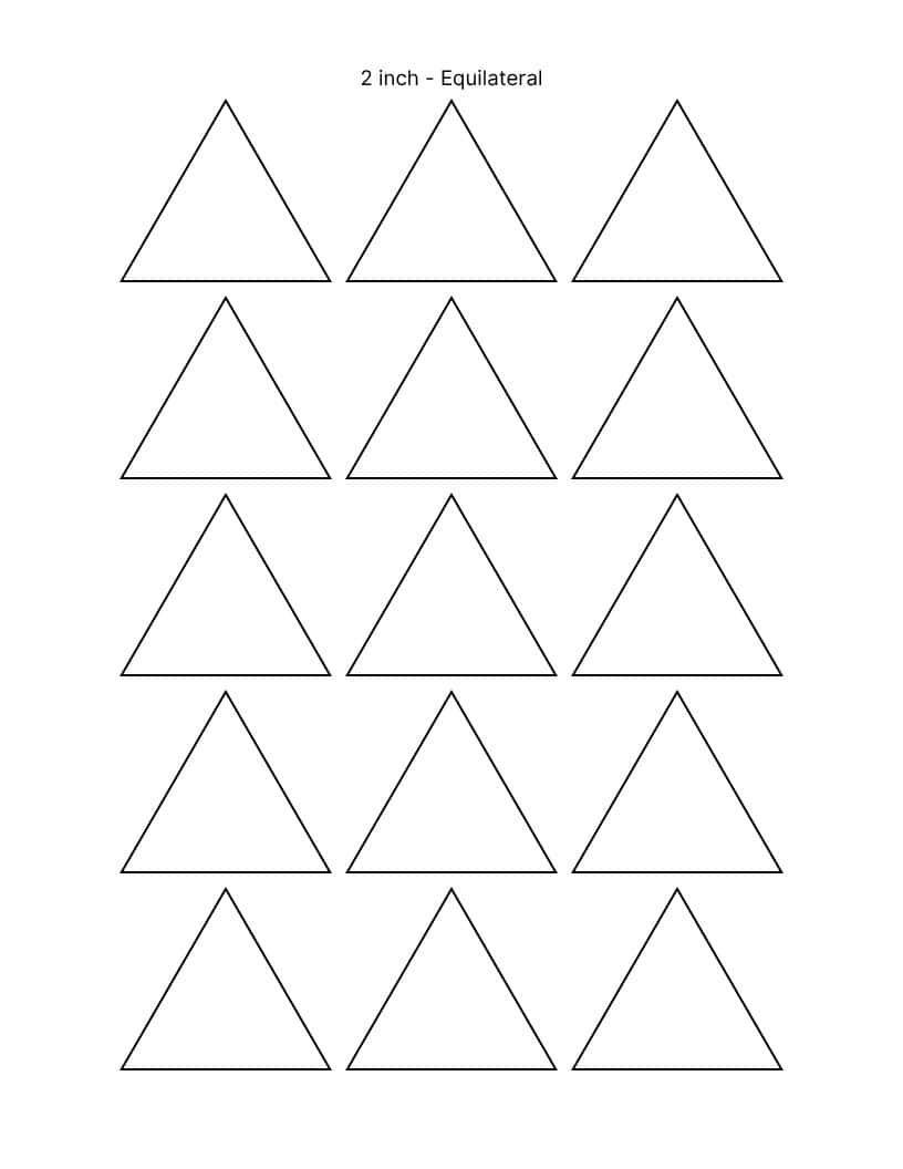 2 inch triangle template.