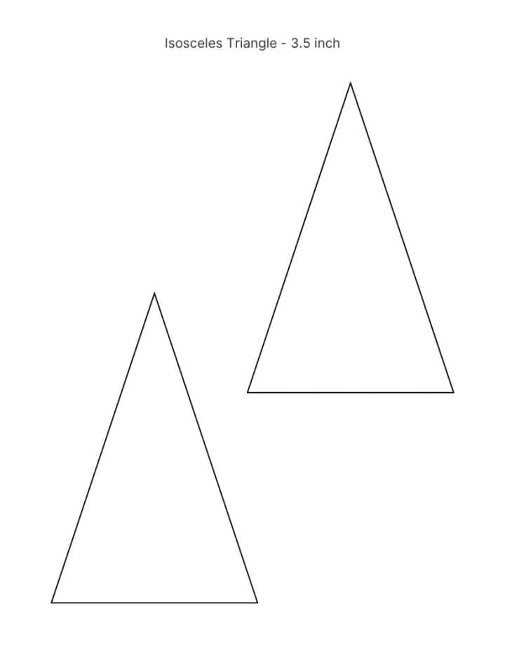 3.5 inch triangle.