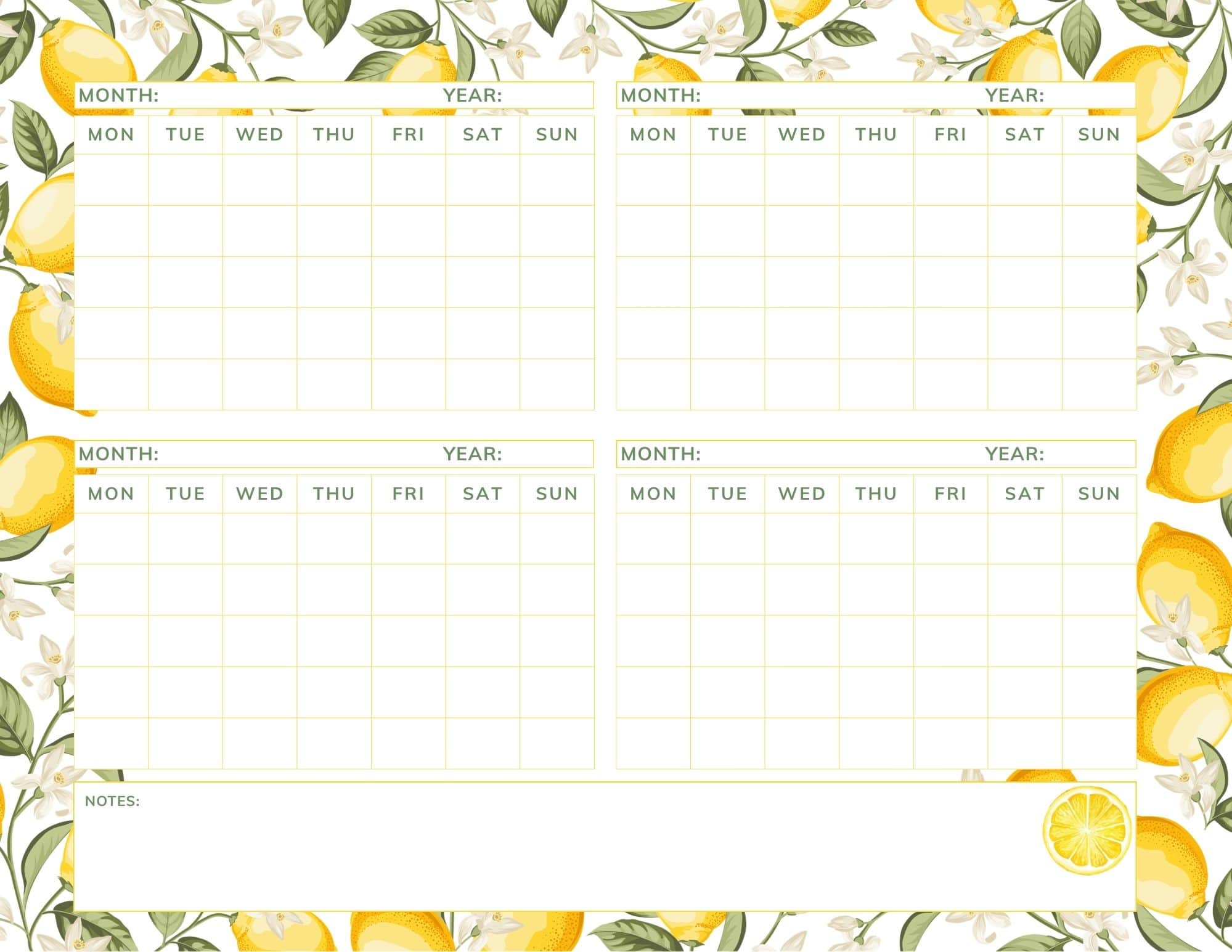 Calendar design in marble texture.
