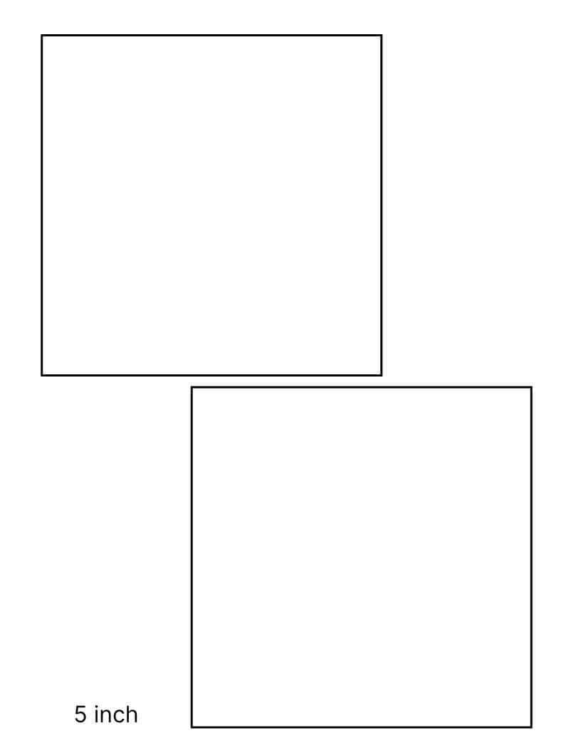 5 inch square template on US letter paper.