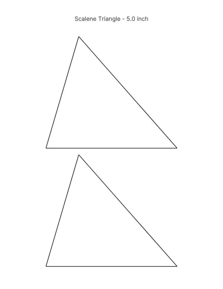 5.0 inch triangles.