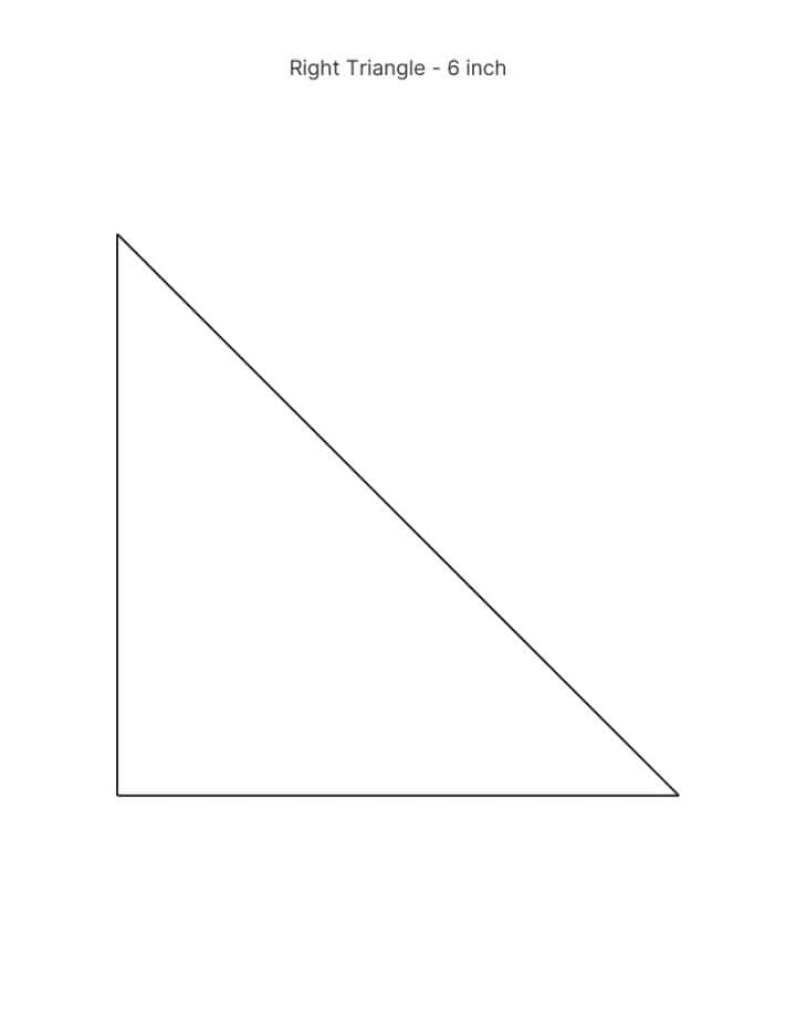 6 inch triangles.