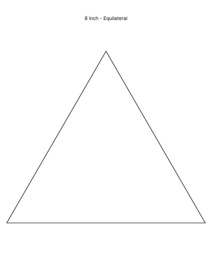 8 inch triangle.