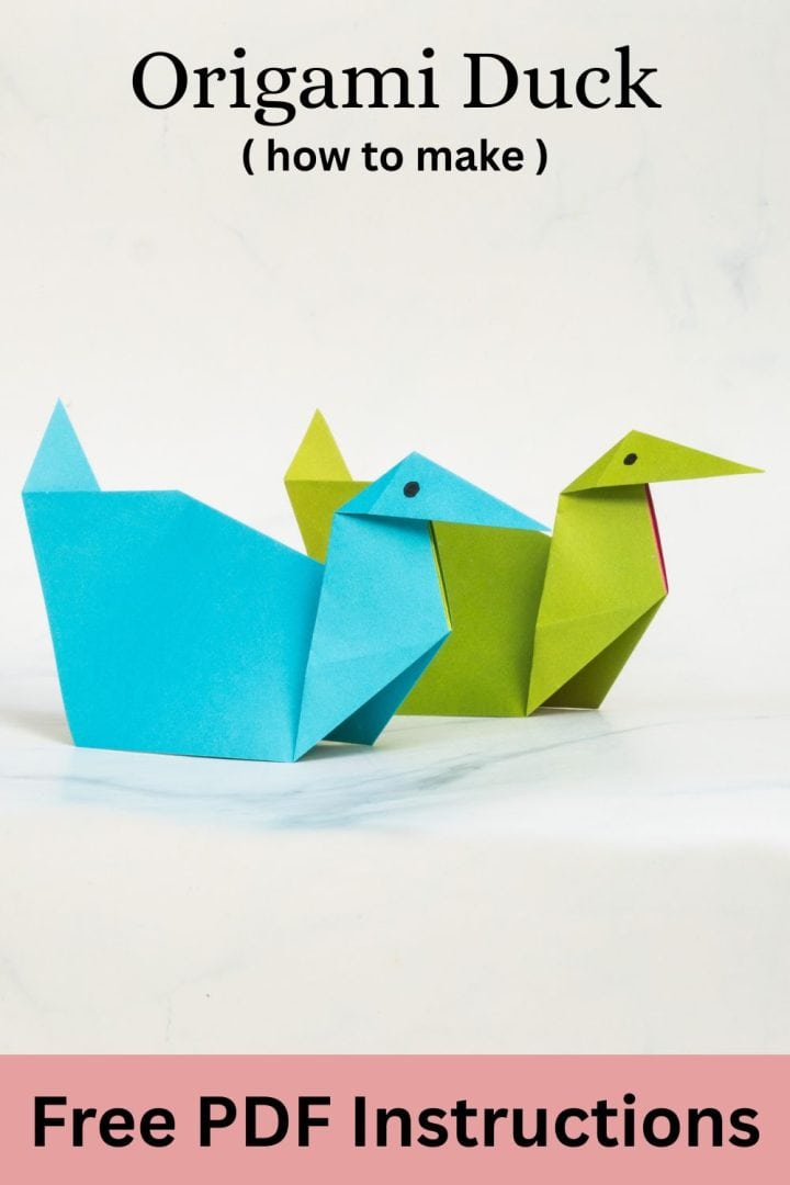 Printable instructions for origami duck.