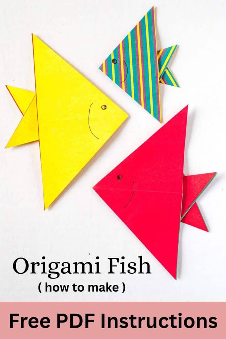 Printable instructions for origami fish.