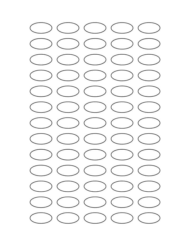 1 inch printable oval template tiled.
