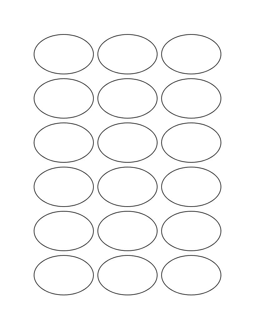 36 oval shape templates on a page.