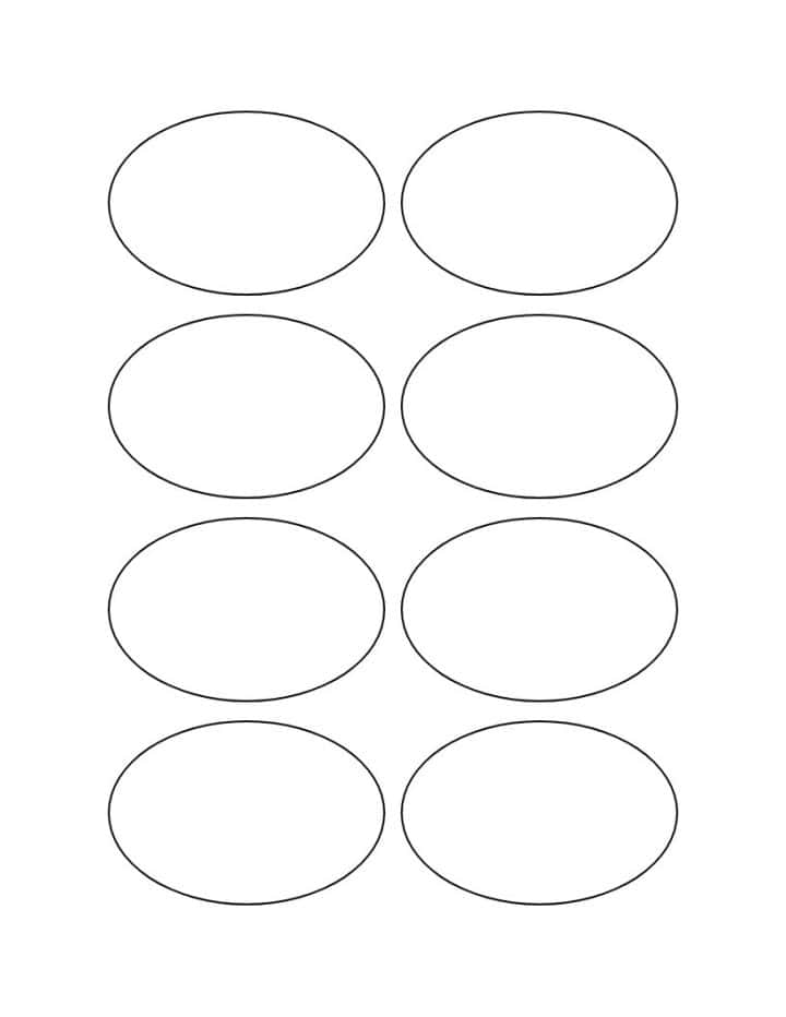 8 oval template shapes on a page.
