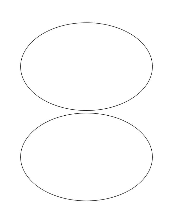 2 large printable oval template on a page.