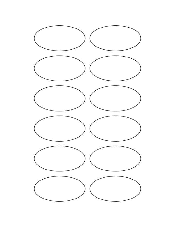 2.5 inch printable oval template tiled.