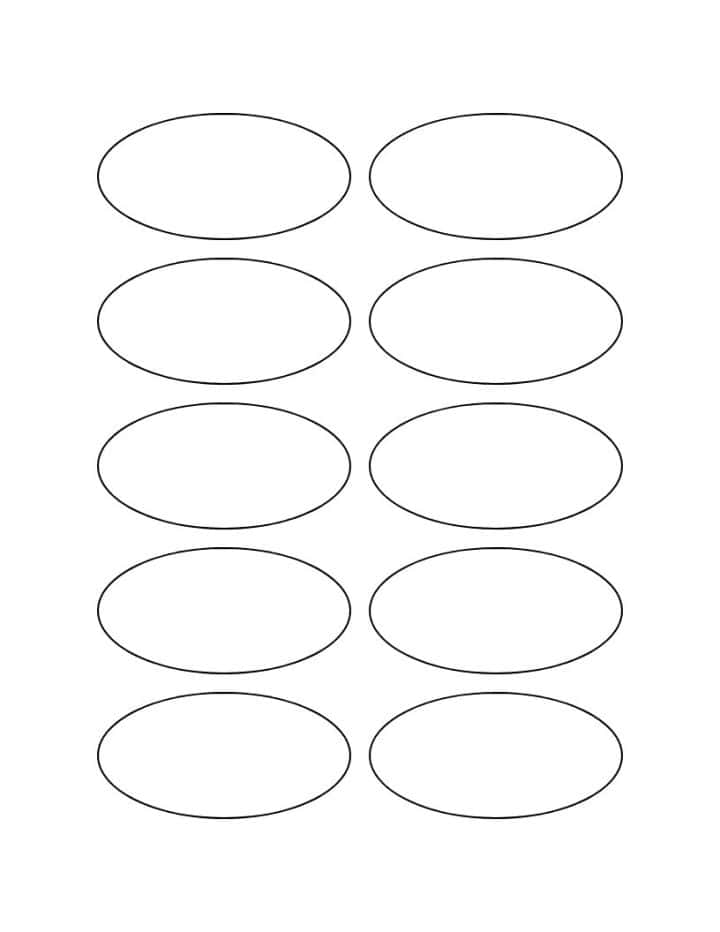 3 inch printable oval template tiled.