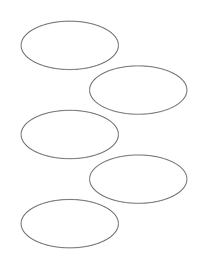 4 inch printable oval template tiled.