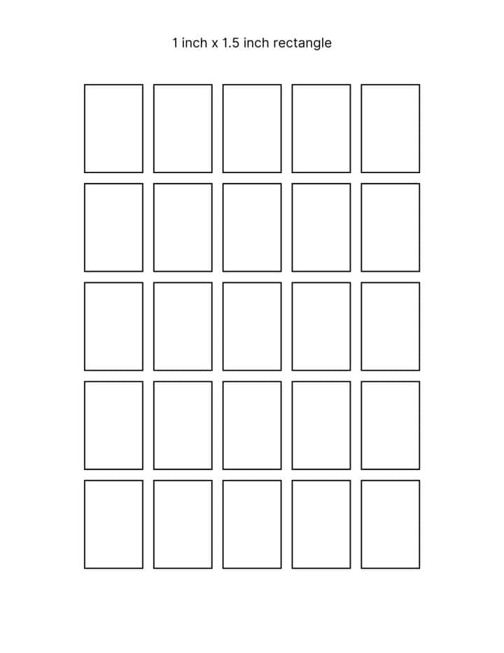 25 rectangle shapes on a page.