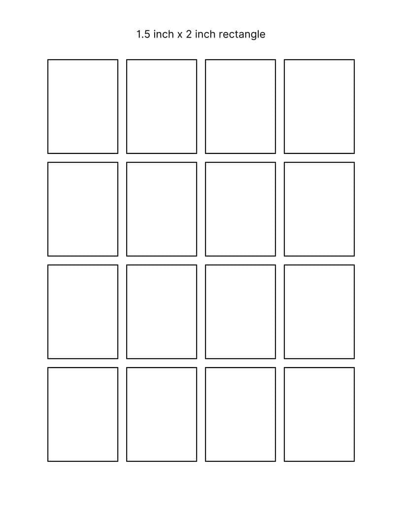 16 rectangle shapes on a page.