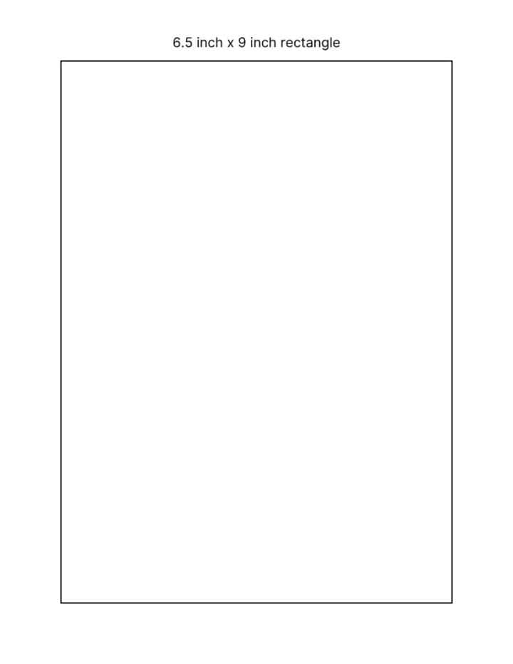 A large rectangle template.