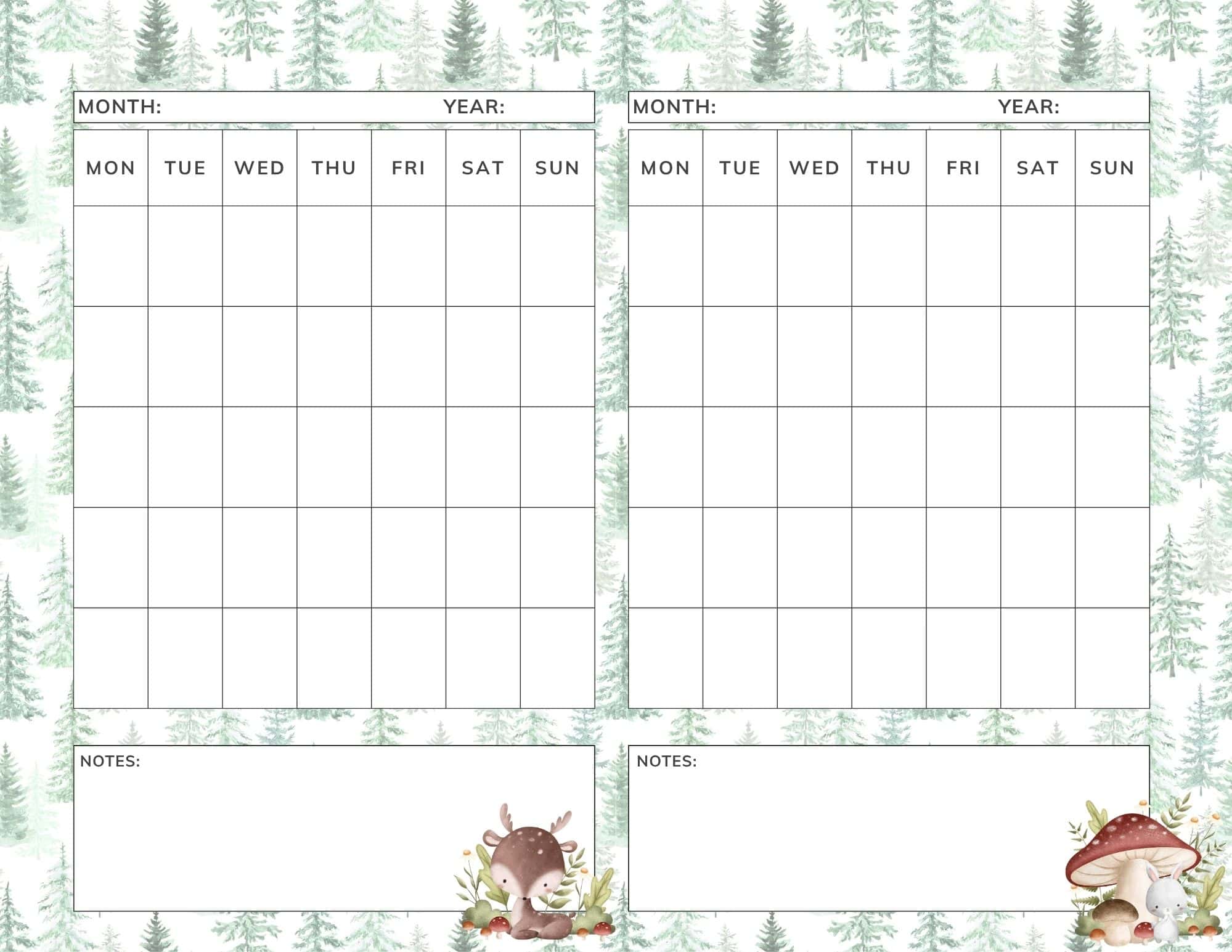 Winter wonderland themed template.