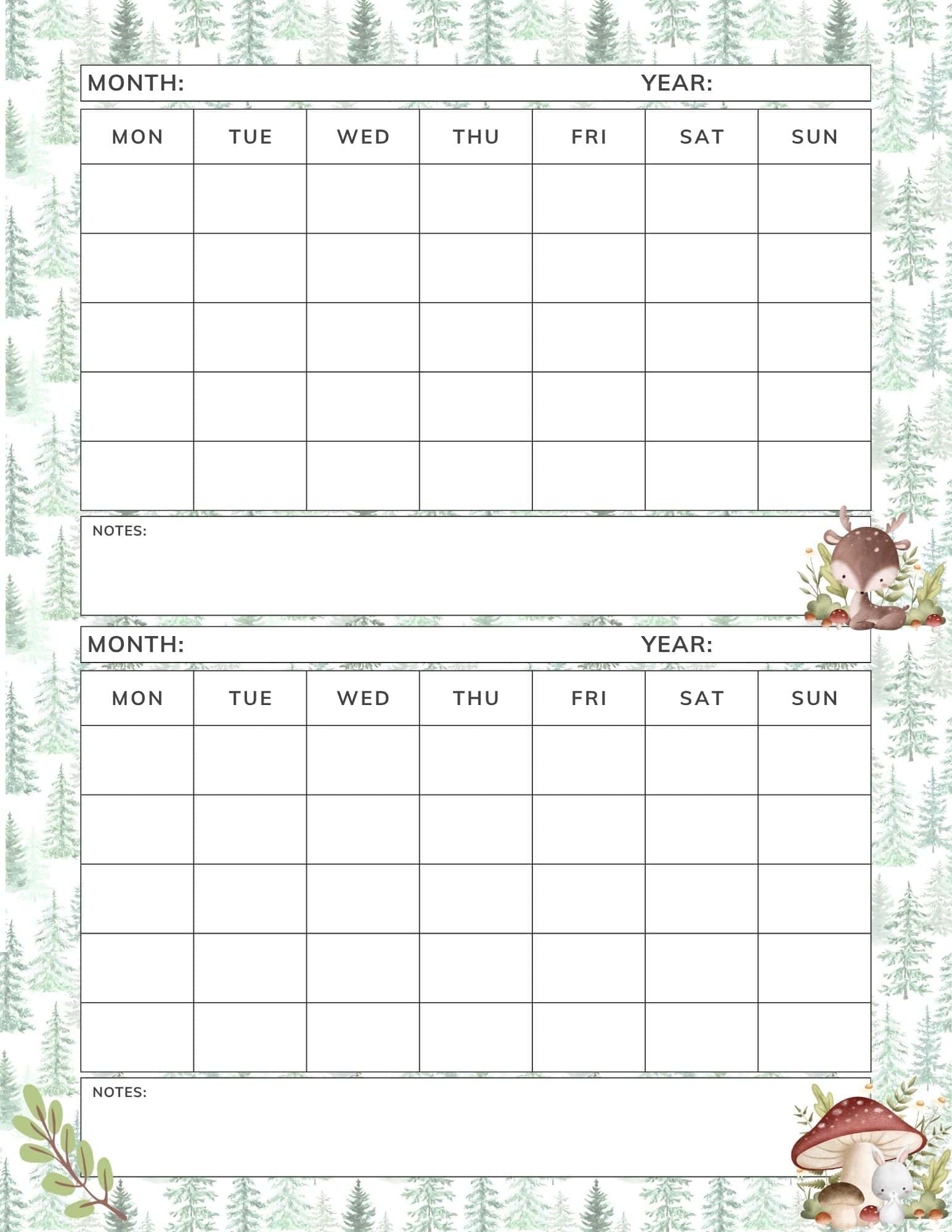 Winter wonderland themed template.