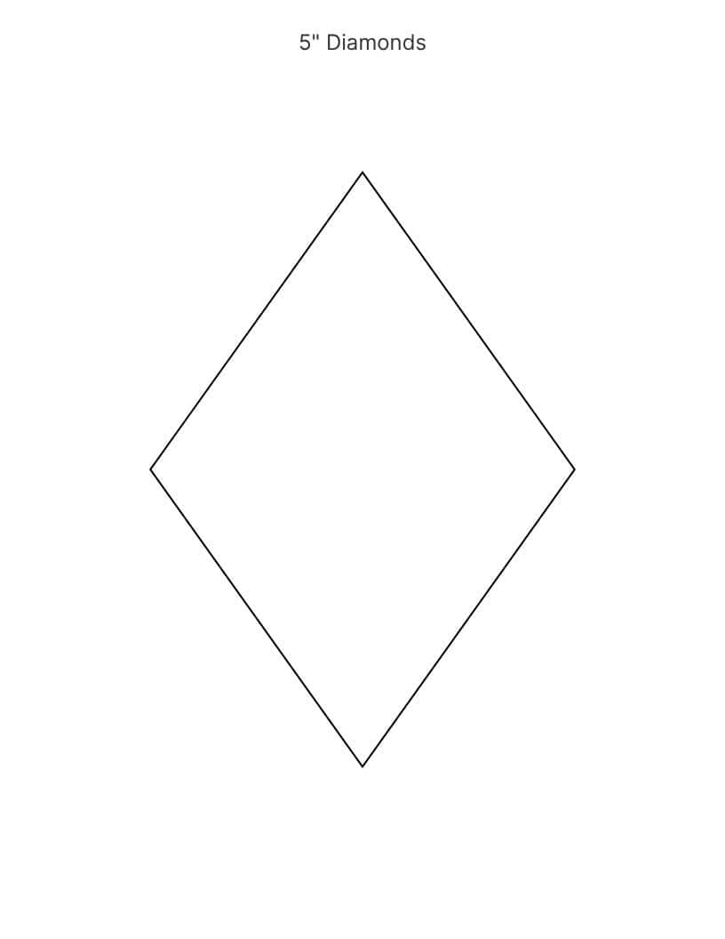 5 inch diamond shape templates.
